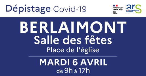 Dépistage de la COVID 19 à Berlaimont