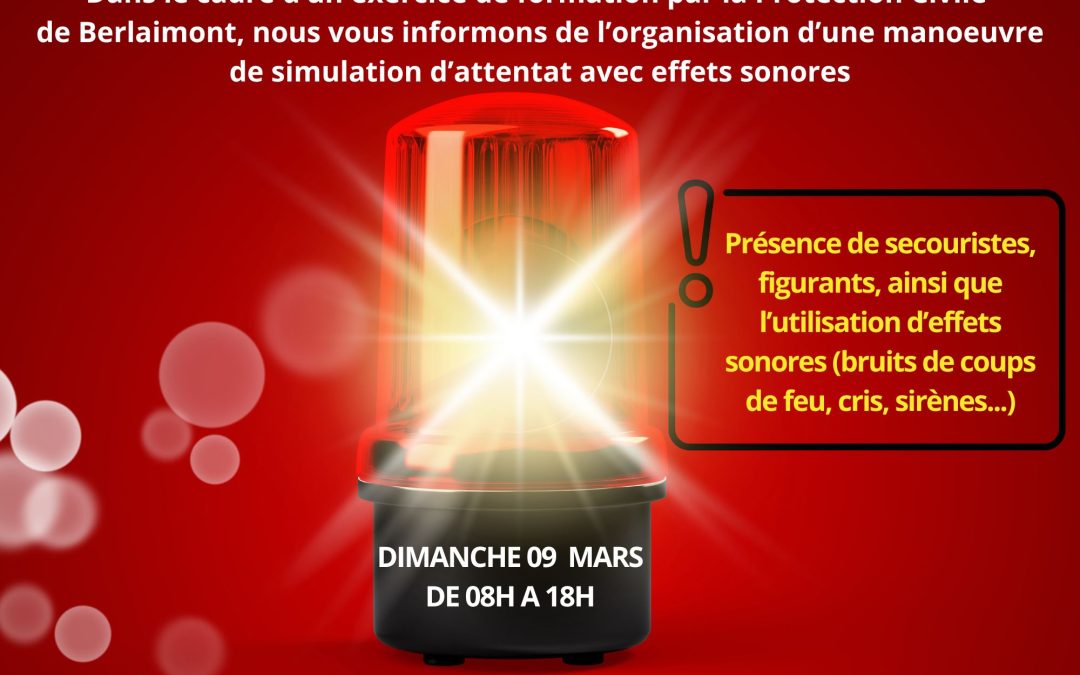 Exercice de formation de la Protection Civile