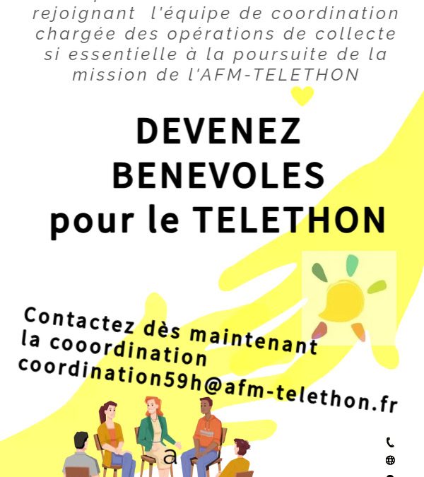 Devenez bénévole pour le TELETHON